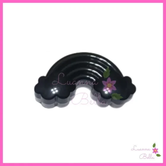 Baleiro Arco íris Preto de Acrílico-Pacote c/5 unidades