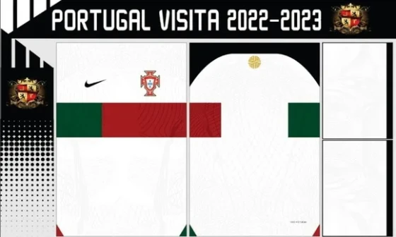Vetores Camisa Portugal Visita 2022-2023