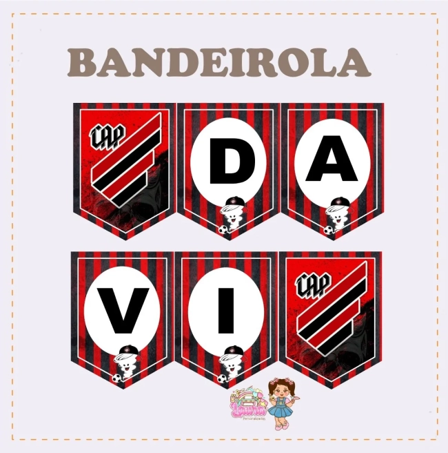 Kit Festa Só Um Bolinho ATHLETICO PR - Decoração de Festa