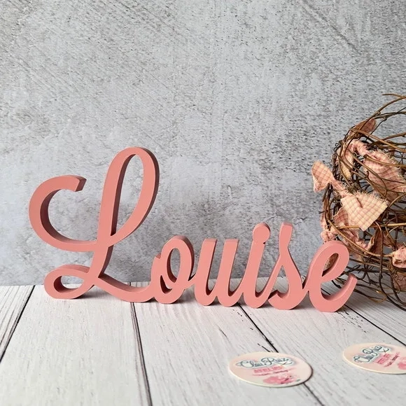 Linha Cursiva -letras Decorativas em mdf Quarto de Bebê