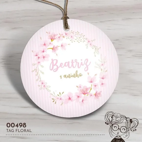 Tag Redonda Flores - 00498