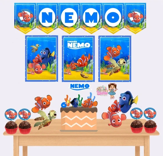 Kit Festa Só Um Bolinho NEMO - Decoração de Festa