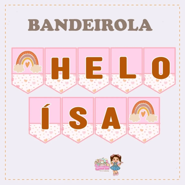 Kit Festa Só Um Bolinho  ARCO ÍRIS BOBO - Decoração de Festa