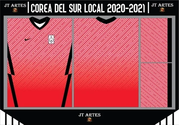 Vetor da Camisa da Coréia do Sul Local 2020-2021