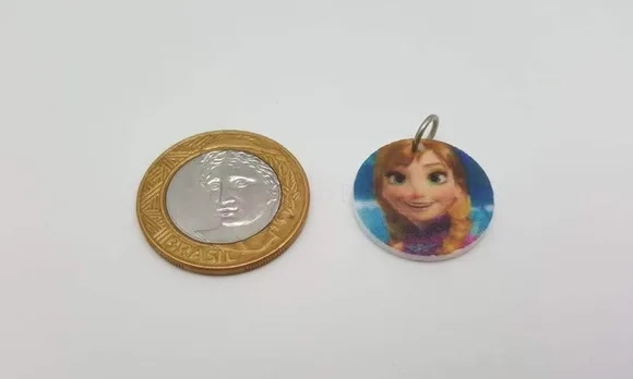 Pingentes Princesa Anna da Frozen com Argola Pacote com 6