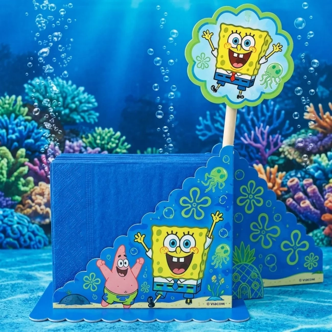 Centro de Mesa Porta-Guardanapo Personalizado para Festa Infantil