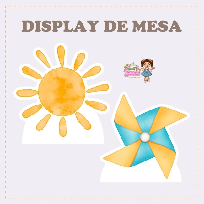 Kit Festa Só Um Bolinho MINHA PRIMEIRA VOLTA AO SOL MENINO - Decoração de Festa