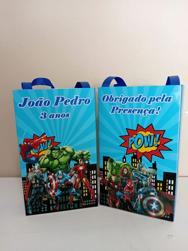 Sacolinhas Personalizadas Vingadores para Lembrancinhas