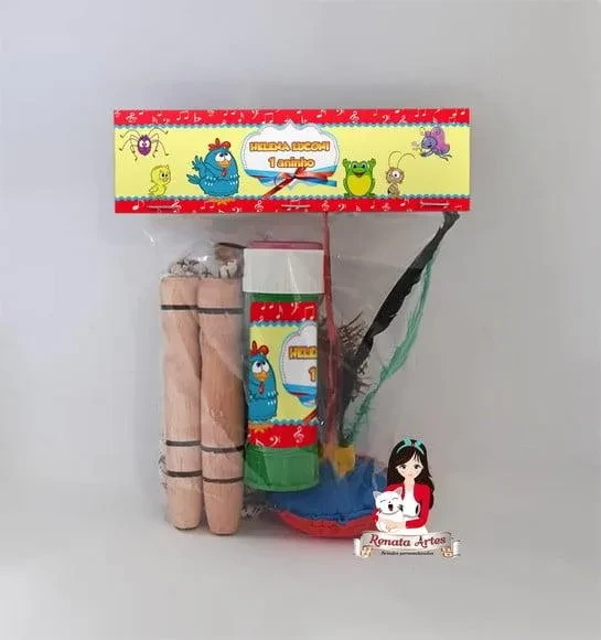 Kit Lembrancinha com Bolha de Sabão Galinha Pintadinha