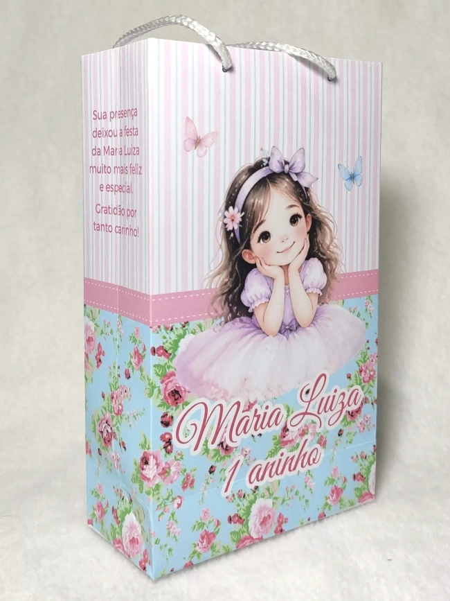 Sacolinha Personalizada 9,5x15,8x4,4 - Bem Pequena - Já Montada | Lembrancinha Festa Infantil | Todos os Temas