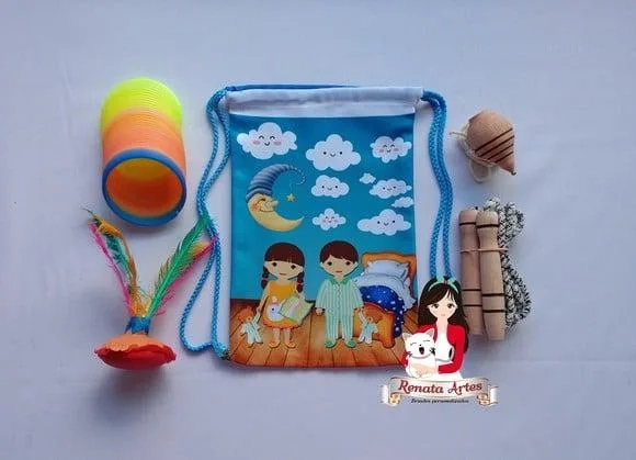 Mochila Boa Infância Tema Festa do Pijama