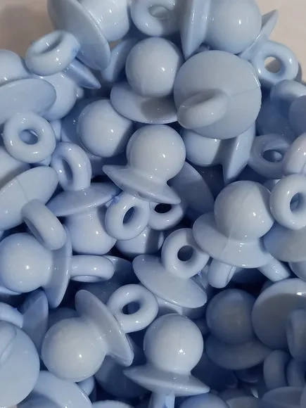 Pingente Chupetinha Azul Leitosa 2,5cm - 20 Unidades