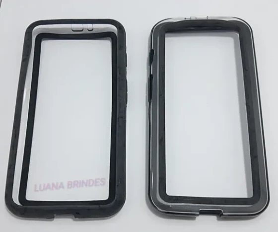 Capinha Preta e Transparente para celular Moto X -1 unidade