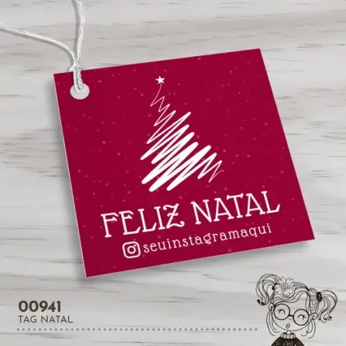 Tag Quadrada Natal - 00941