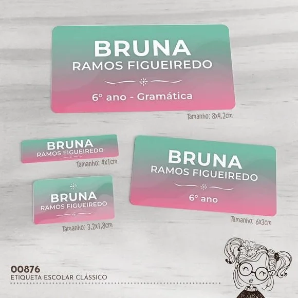 Etiqueta Escolar Clássico - 00876