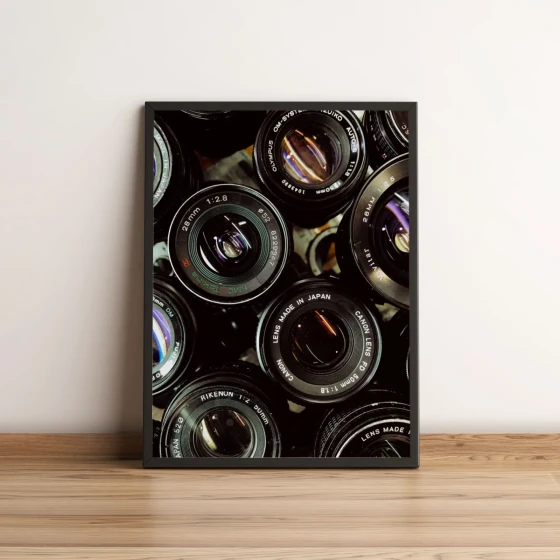 Quadro Decorativo com Lentes de Câmeras Fotográficas 2171