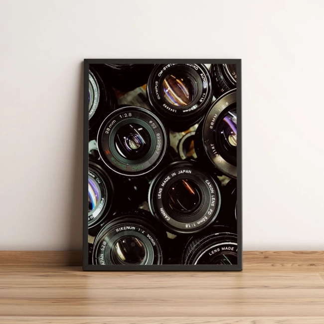 Quadro Decorativo com Lentes de Câmeras Fotográficas 2171