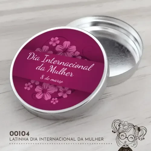 Latinha Adesivada Dia Internacional da Mulher - 00104