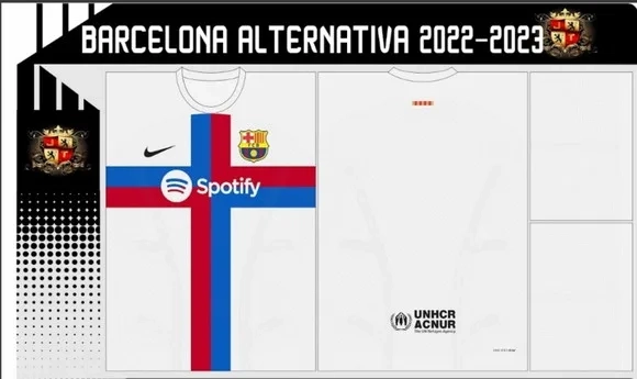 Vetor Da Camisa Barcelona Alternativa 2022-2023