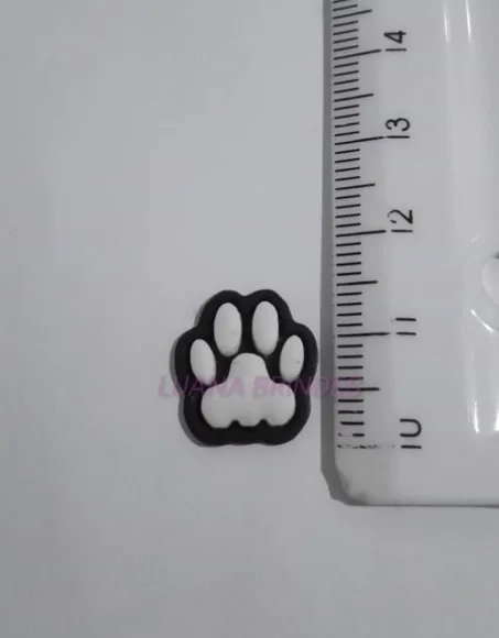 Aplique Emborrachado de Mini Patinhas - Pct C/30 Unidades