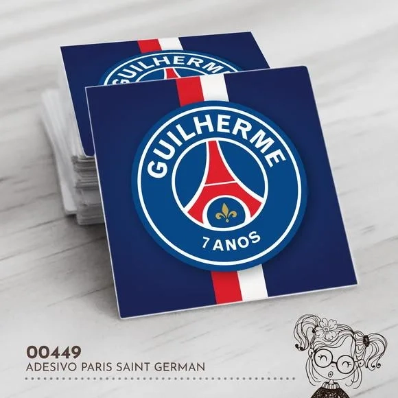 Adesivo Quadrado Paris Saint German - 00449