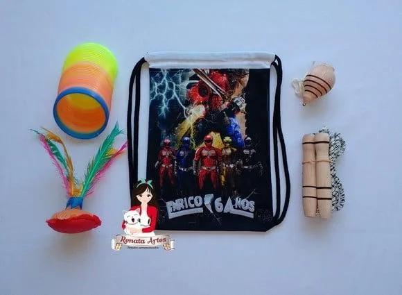 Mochila Boa Infância Tema Power Rangers