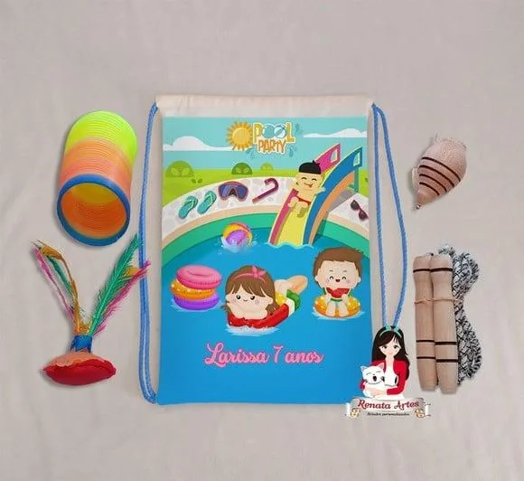 Mochila Boa Infância Tema Pool Party