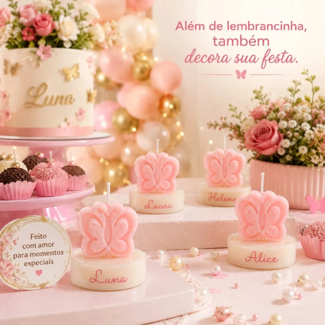 Vela perfumada borboleta