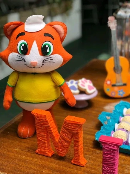 Gatos em Feltro - kit com 4 personagens