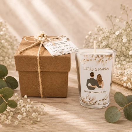 20 unidades Vela Aromática no Copo Lembrancinha Personalizada Batizado,Casamento, Aniversario e etc. Fazemos Qualquer Tema