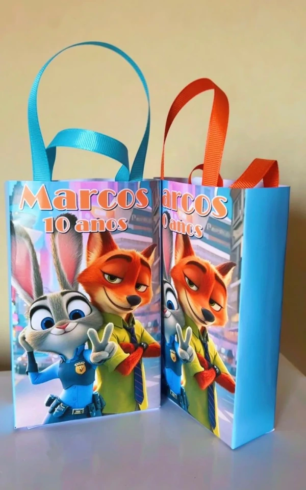 Sacolinhas Personalizada Zootopia Lembrancinhas Para Aniversário