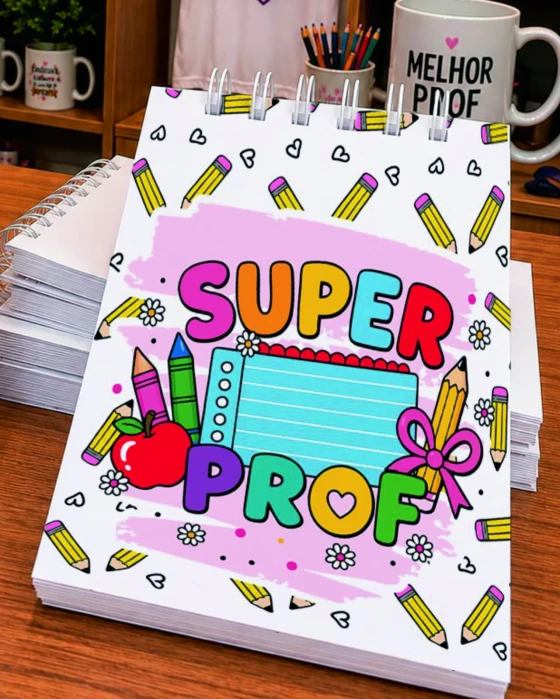 Bloco de Notas Professores Personalizado 11x15cm- Capa dura Dia dos Professores