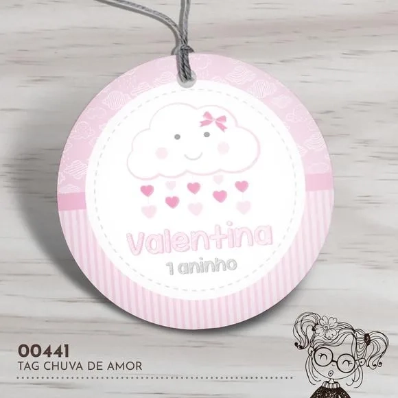 Tag Redonda Chuva de Amor - 00441