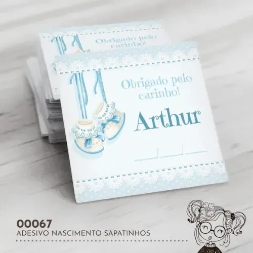 Adesivo Quadrado Sapatinhos - 00067