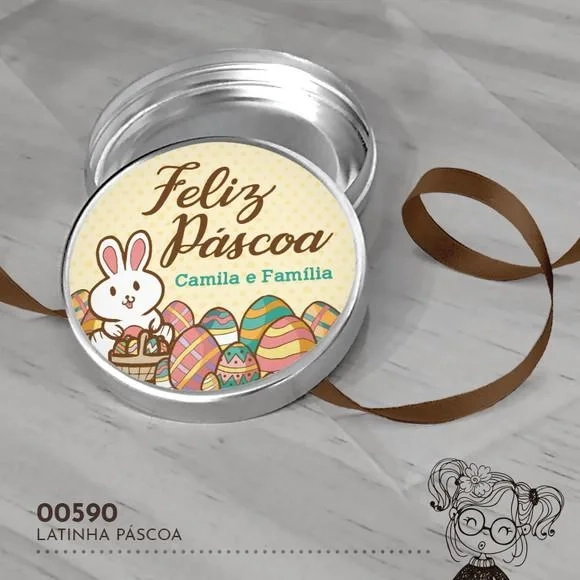 Latinha Adesivada Páscoa - 00590