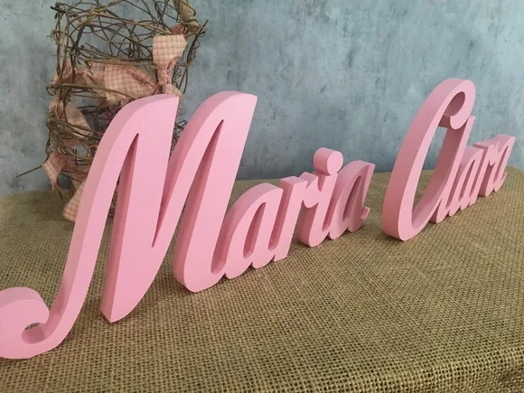 Letras de MDF -Nomes - Letras Cursivas