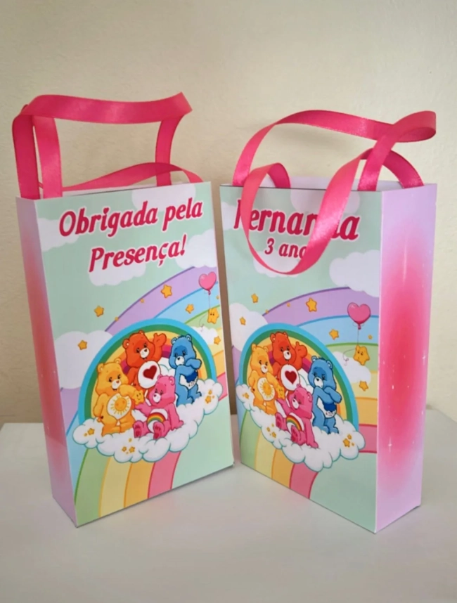 Sacolinhas Personalizada Ursinhos Carinhosos Lembrancinhas Para Aniversário