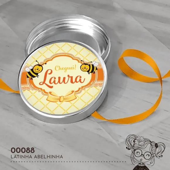 Latinha Adesivada Abelhinhas - 00088