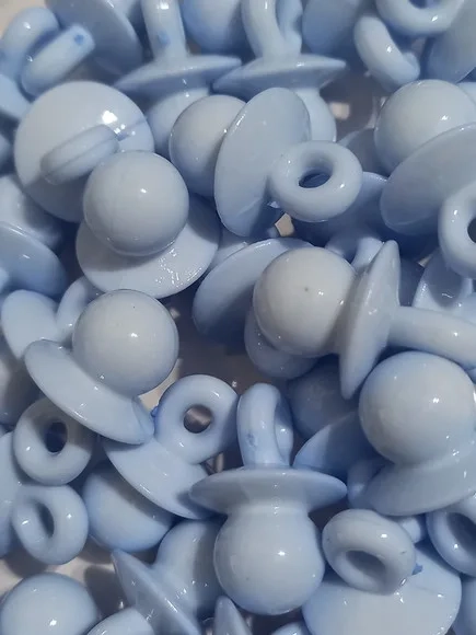Pingente Chupetinha Azul Leitosa 2,5cm - 20 Unidades