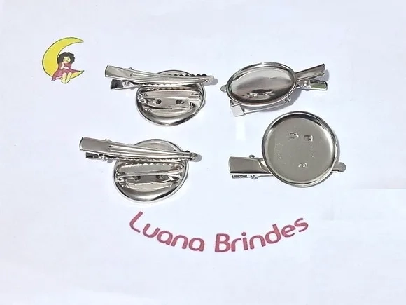 Base de Broche com Bico de Pato 3cm Pacotes com 10 Unidades