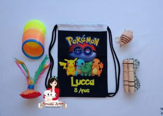 Mochila Boa Infância Tema Pokemon Go