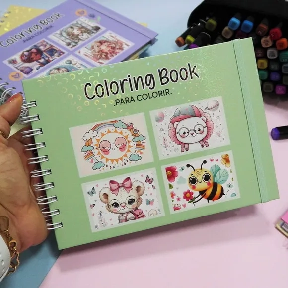 Livro de Colorir A5 com 50 Folhas