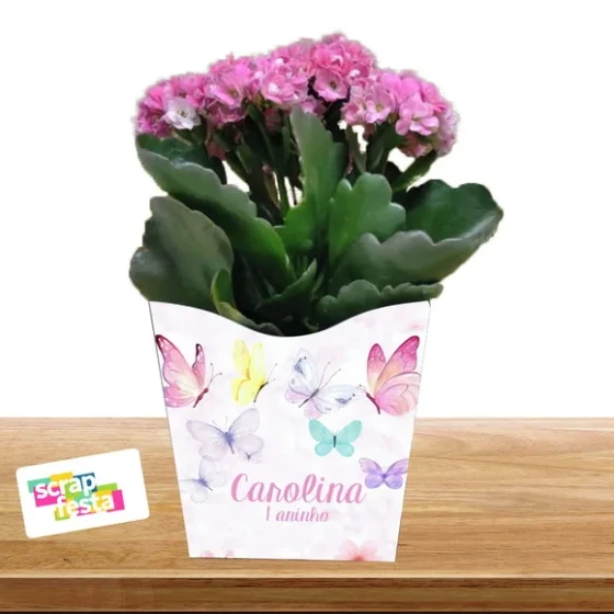 Cachepot Personalizado Jardim Encantado Aquarela Borboletas