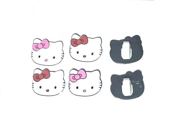 Aplique pra Tênis Hello Kitty Emborrachado 6 Unidades