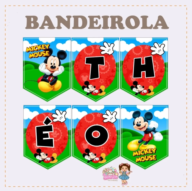 Kit Festa Só Um Bolinho MICKEY - Decoração de Festa