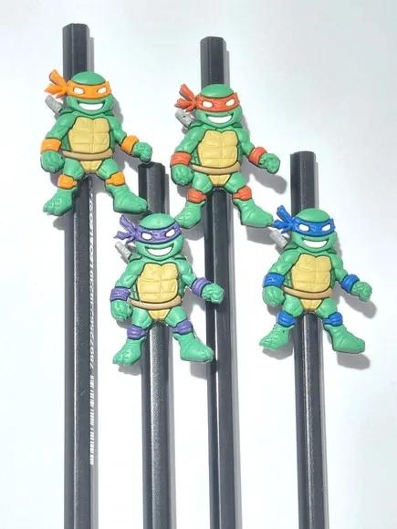 Lápis C/ponteira Tartaruga Ninja Pacote com 8 Unidades