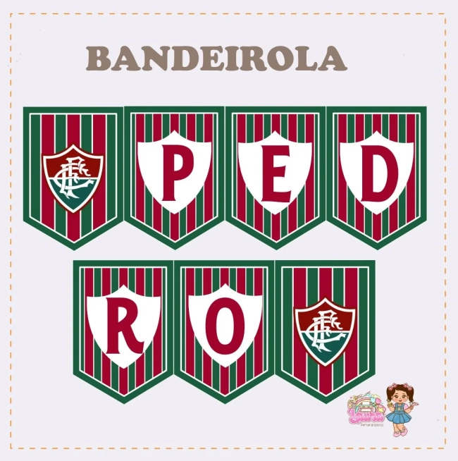 Kit Festa Só Um Bolinho FLUMINENSE - Decoração de Festa