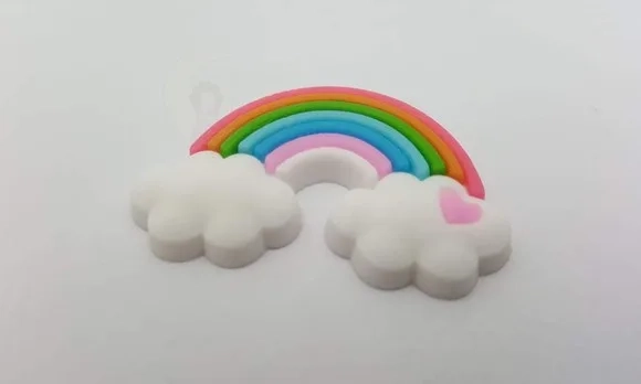 Aplique de Arco-íris Emborrachado de 2cm