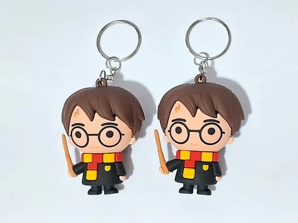 Chaveiro Harry Potter 3d Emborrachado 6cm 2 Unidades