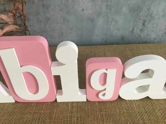 Letras de mdf -nomes Blocos Borboleta